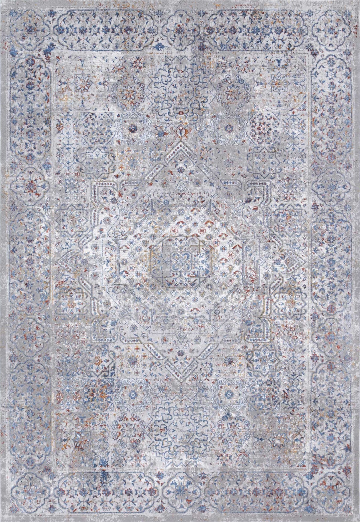 Le Canvas Auden Blue — full rug, top-down view
