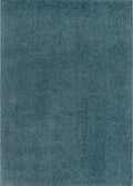 Le Canvas Cassia Teal — full rug, top-down view