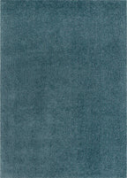 Le Canvas Cassia Teal — full rug, top-down view