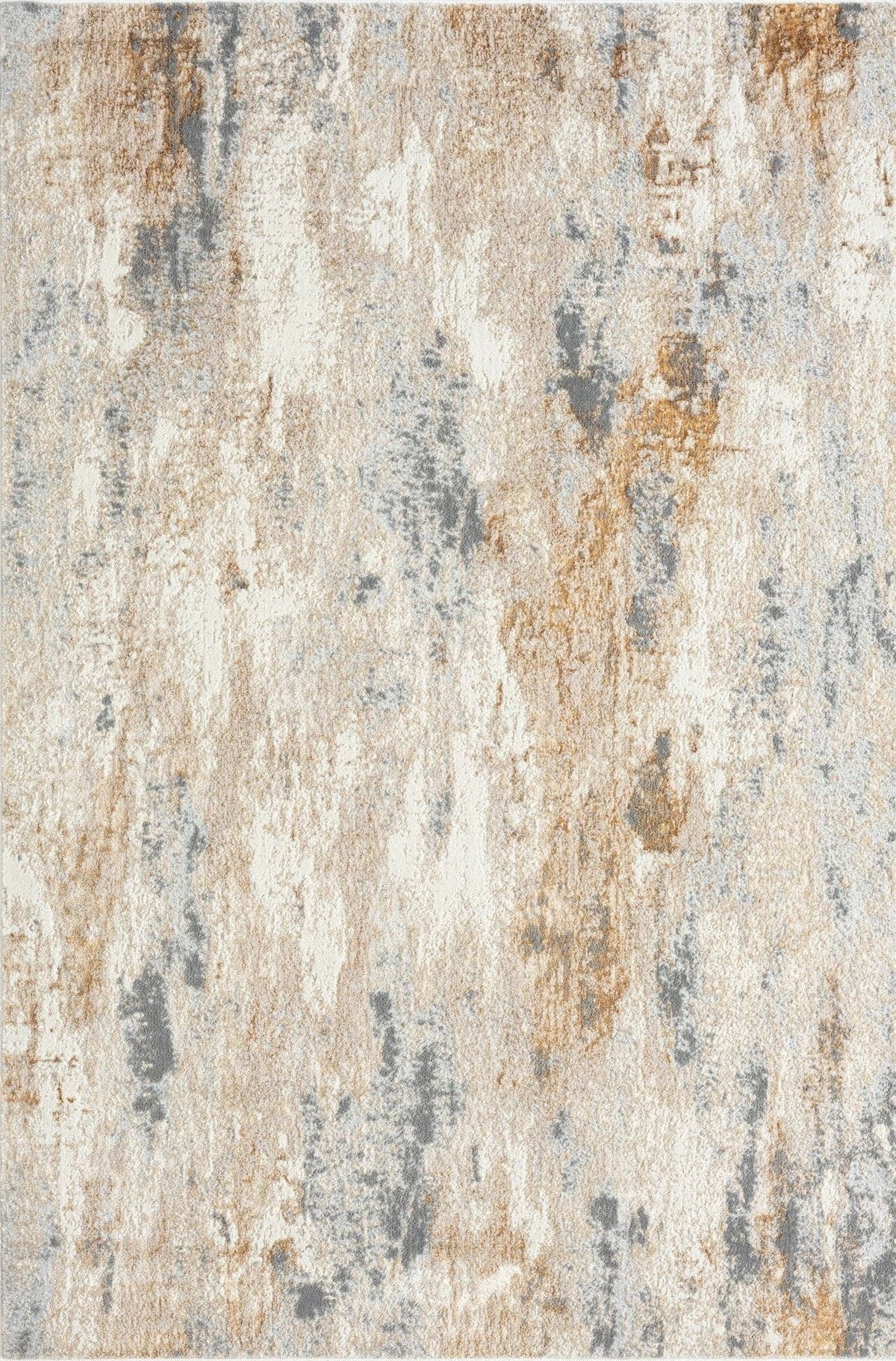 Le Canvas Dara Taupe — full rug, top-down view
