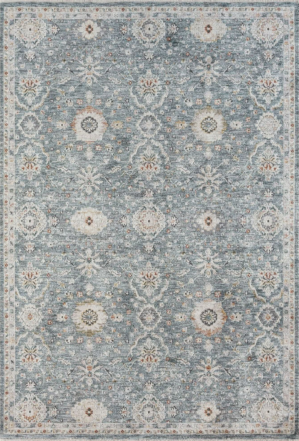Le Canvas Eden Denim — full rug, top-down view