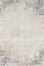 Le Canvas Fleur Stone — full rug, top-down view