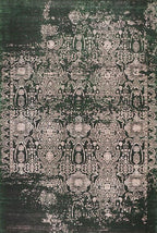 Le Canvas Hadley Green — full rug, top-down view