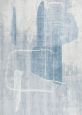 Le Canvas Helene Blue — full rug, top-down view