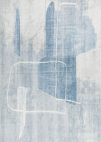 Le Canvas Helene Blue — full rug, top-down view