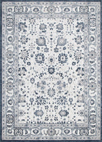 Le Canvas Idris Blue — full rug, top-down view