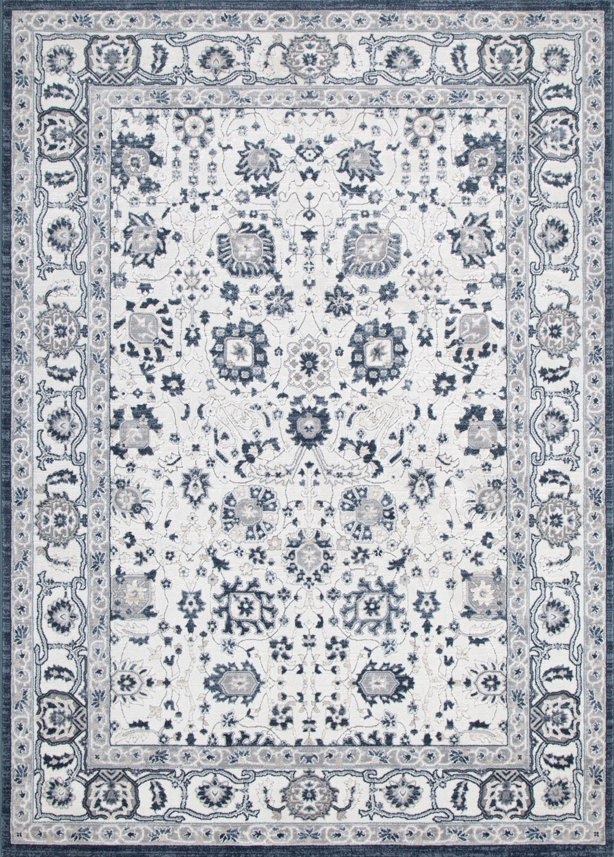 Le Canvas Idris Blue — full rug, top-down view