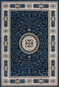 Le Canvas Joss Navy — full rug, top-down view
