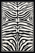 Le Canvas Kael Black — full rug, top-down view