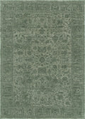 Le Canvas Maren Green — full rug, top-down view