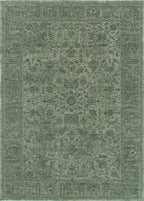 Le Canvas Maren Green — full rug, top-down view
