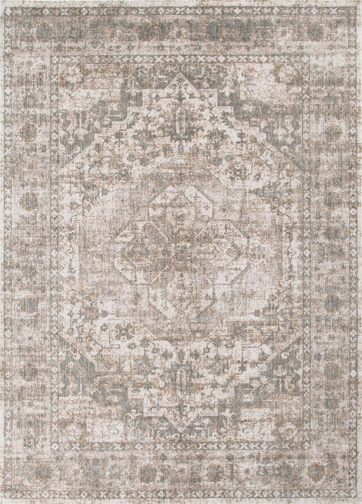 Le Canvas Olwen Olive — full rug, top-down view