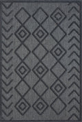 Le Canvas Rune Charcoal — full rug, top-down view