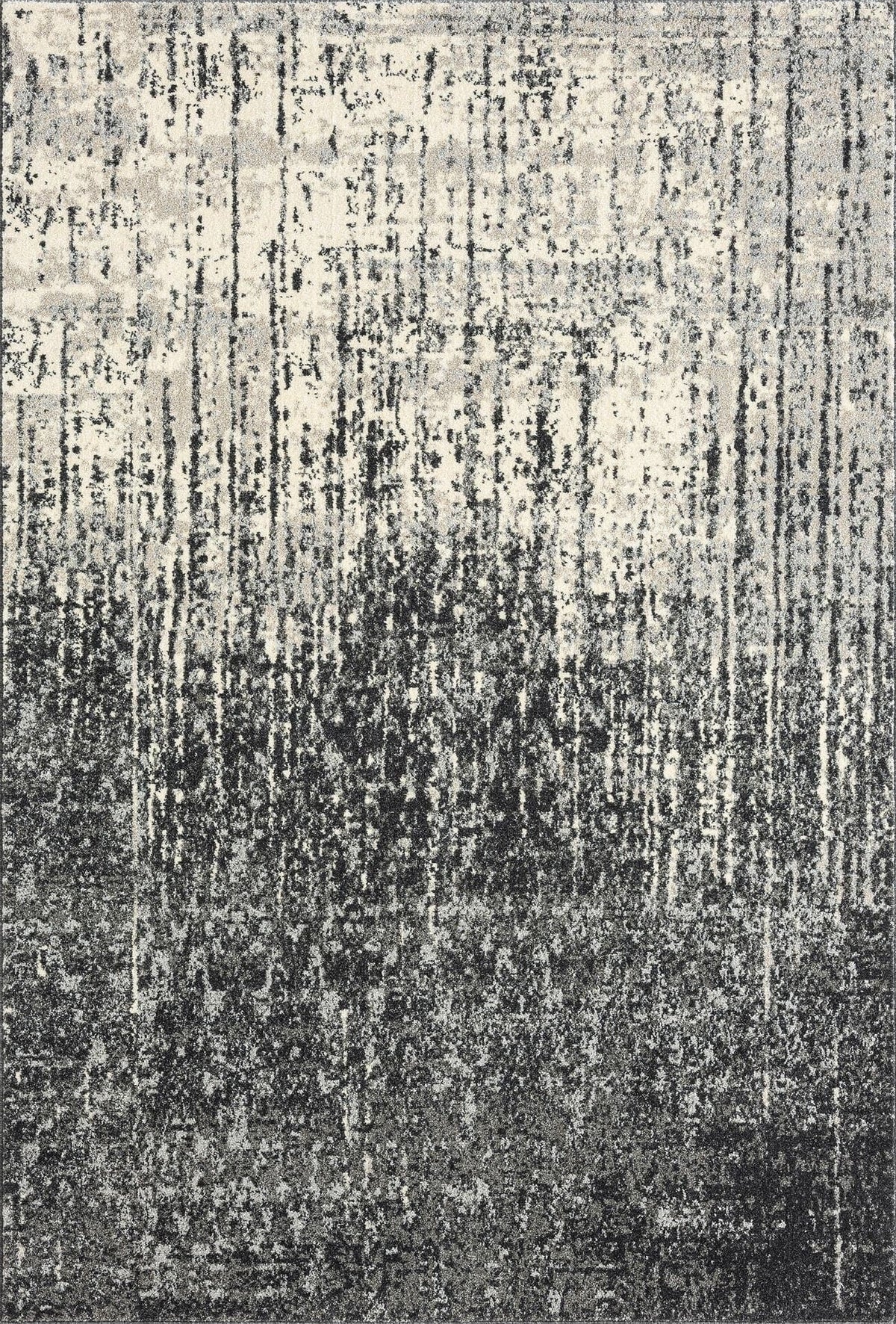 Le Canvas Ulric Ebony — full rug, top-down view