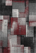 Le Canvas Yael Red — full rug, top-down view