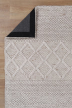 Bella Handwoven Wool Cream Beige — DETAIL