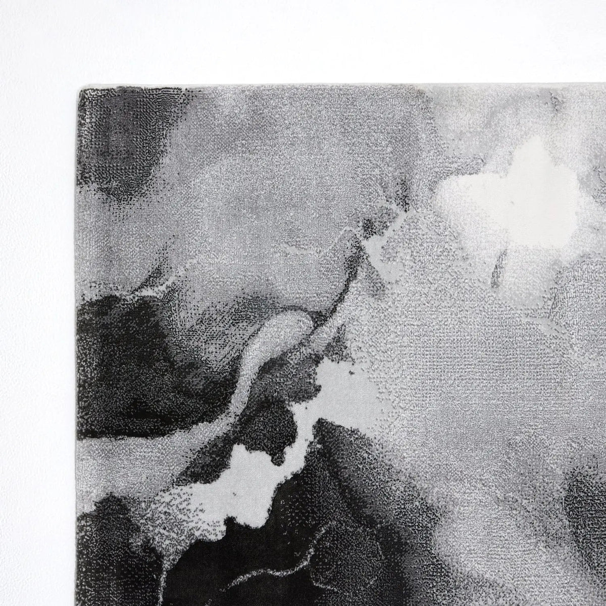 Befa Marble Ink Black & Grey Rug Grey Black — DETAIL