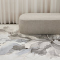 Milas Rug Marble Bloom Design In Grey & Cream Grey — ROOM_LIFESTYLE
