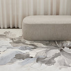 Milas Rug Marble Bloom Design In Grey & Cream Grey — ROOM_LIFESTYLE