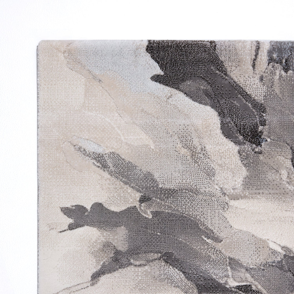 Milas Rug Marble Bloom Design In Grey & Cream Grey — DETAIL