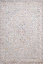 Crucial Blue — full rug, front-on