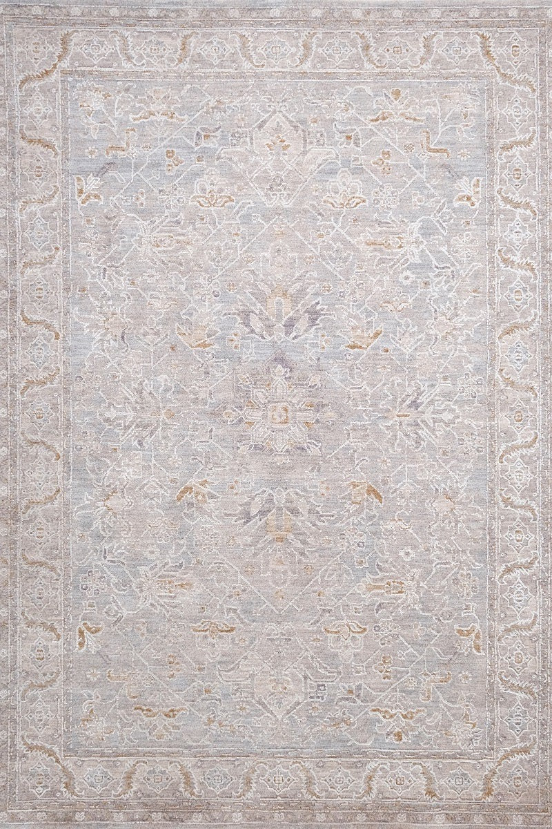 Crucial Blue — full rug, front-on
