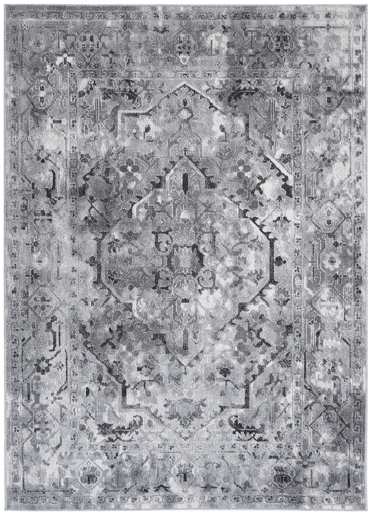 Quadalio Medallion Natural — full rug, front-on